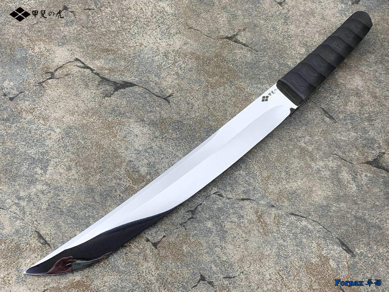 Fornax 华诺手工 甲斐の虎 加长版 CPM-D2刃材 手工镜面 碳纤维柄 日式直刀（现货）